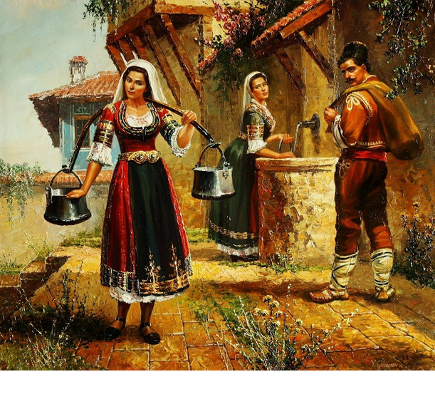 Народный костюм в живописи и графике