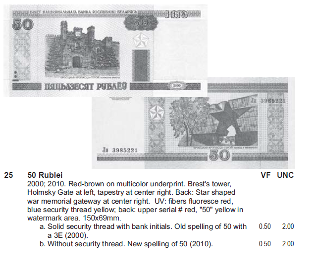 Монеты и банкноты №331 50 рублей (Беларусь), 10 стотинок (Болгария)