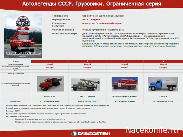 Автолегенды СССР Грузовики - График выхода и обсуждение