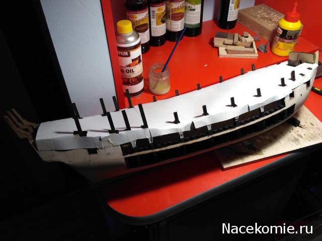 Собери Чёрную Жемчужину. Сборка: обшивка корпуса