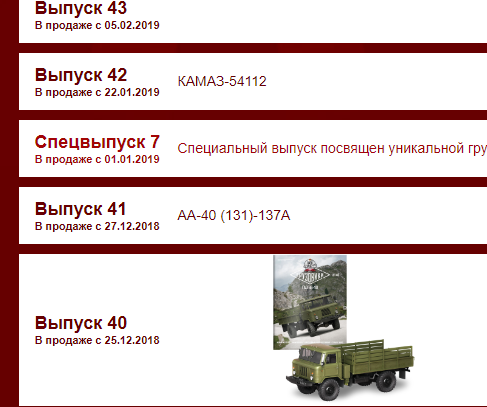 Автолегенды СССР Грузовики - График выхода и обсуждение