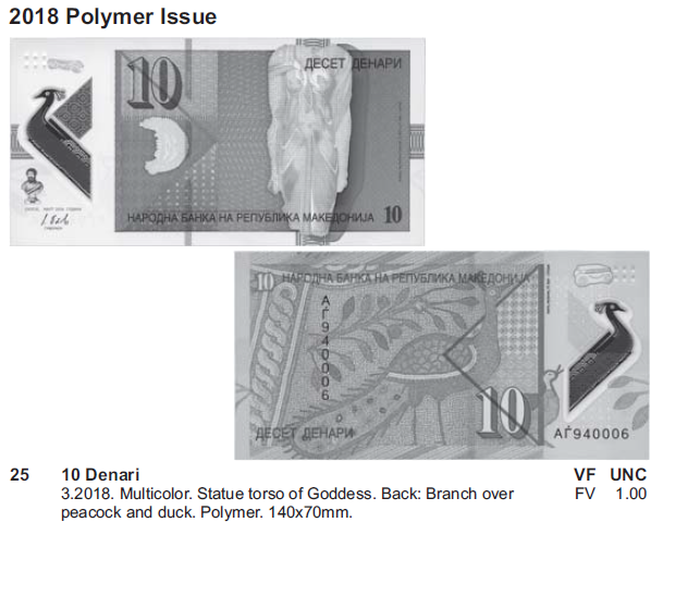 Деньги Мира №12 - Банкнота 10 денаров (Македония) + монета 1 цент (Острова Кука)