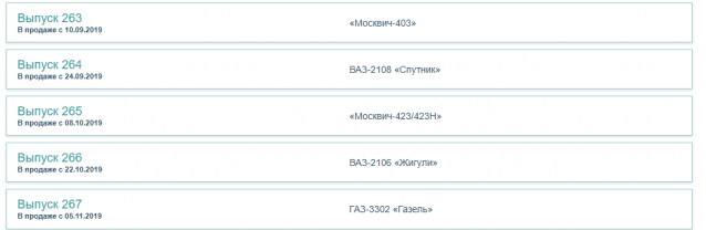 Автолегенды СССР - График выхода и обсуждение