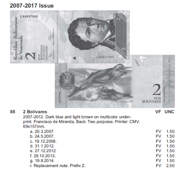 Деньги Мира №16 - Банкнота 2 боливара (Венесуэла) +  монета 5 центов (Аруба)
