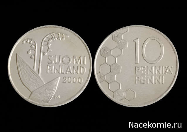 Монеты и Банкноты 2019 №10 - 50 сентимо (Венесуэла), 10 пенни (Финляндия)