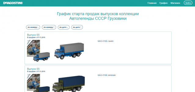 Автолегенды СССР Грузовики - График выхода и обсуждение