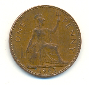 Деньги Мира №31 - Банкнота 1 динар (Ливия) + монета 5 центов (Организация восточно-карибских государств)