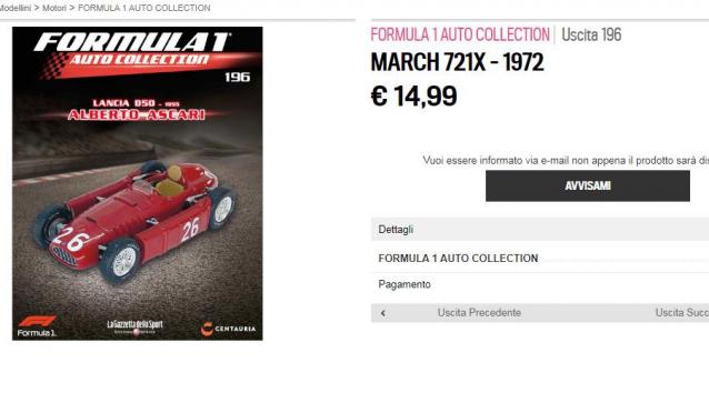 Formula 1 Auto Collection - График выхода и обсуждение