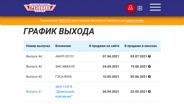 Легендарные Грузовики СССР - График выхода и обсуждение