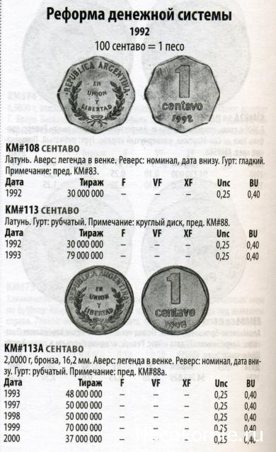 Монеты и Банкноты №474 - 10 рейхспфеннигов (Германия), 1 сентаво (Аргентина)