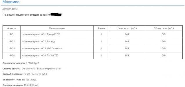 Наши Мотоциклы - Вопросы подписки