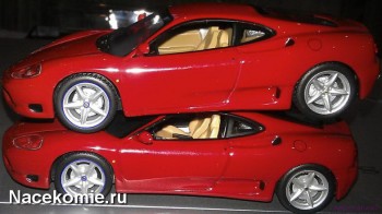 Сравнение моделей из Тестовой и Основной серии ferrari collection (тестовая сверху)