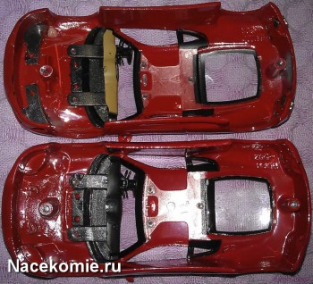 ferrari collection Сравнение моделей из Тестовой и Основной серии (тестовая сверху)