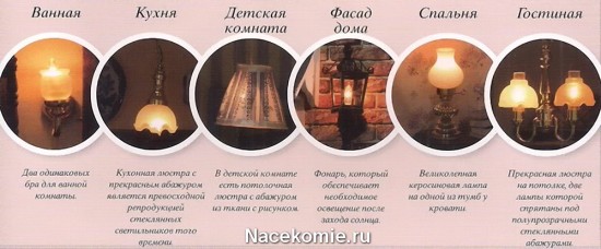 Набор светильников для кукольного дома из коллекции
